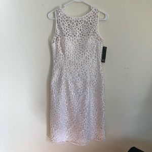 Adriana Papell White Evening Dress